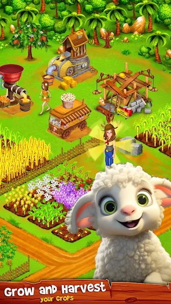 Country Valley Farming Game (Парадайз Хей Фарм Айленд)  [МОД Menu] Screenshot 1