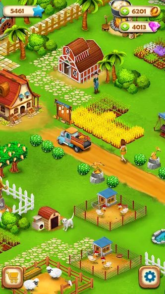 Country Valley Farming Game (Парадайз Хей Фарм Айленд)  [МОД Menu] Screenshot 3