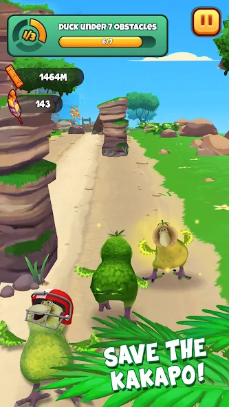 Kakapo Run: Animal Rescue Game (Какапо Ран)  [МОД Бесконечные монеты] Screenshot 3