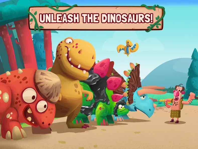 Dino Bash: Dinosaur Battle (Дино Баш)  [МОД Unlocked] Screenshot 2