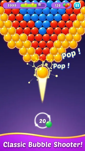 Bubble Shooter Gem Puzzle Pop (Бабл Шутер Драгоценный камень)  [МОД Все открыто] Screenshot 1