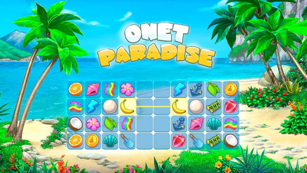 Onet Paradise: connect 2 tiles (Онет Парадайз)  [МОД Много монет] Screenshot 1