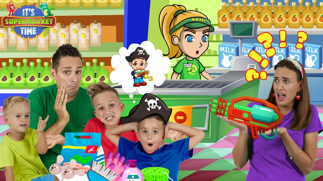 Vlad & Niki Supermarket game  [МОД Бесконечные деньги] Screenshot 4