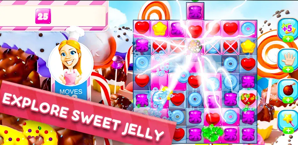 Jelly Kingdom Crush - Match 3  [МОД Много монет] Screenshot 3