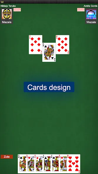 Latvian card game: RaccoonZole  [МОД Много монет] Screenshot 4