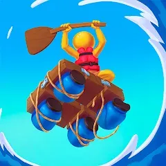 Взломанная Raft Racing (ДИУАфтинг)  [МОД Много денег] - полная версия apk на Андроид