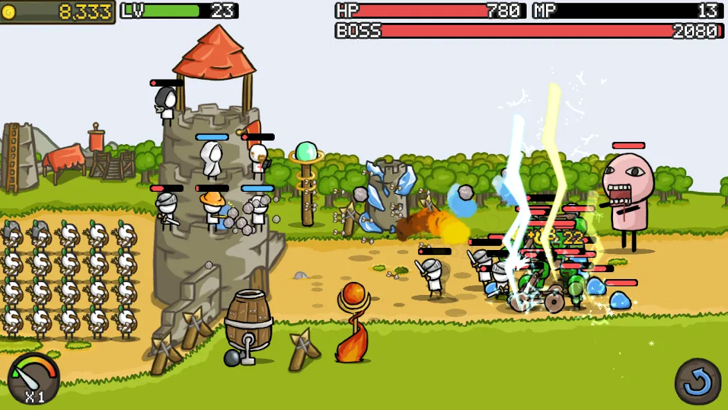 Grow Castle - Tower Defense (Гроу Касл)  [МОД Все открыто] Screenshot 2