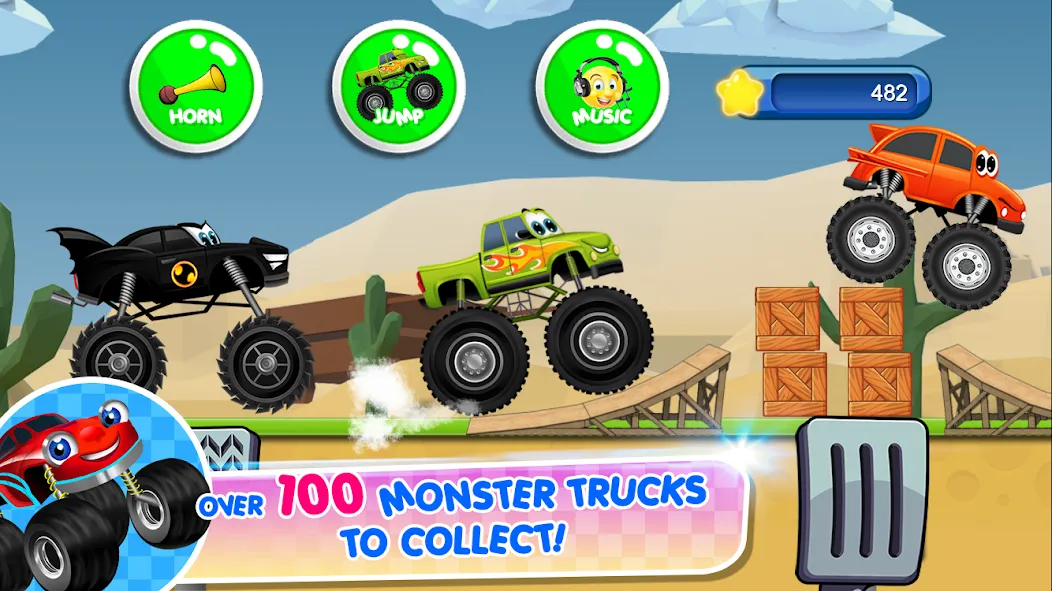 Monster Trucks Game for Kids 2 (Монстр Тракс Игра для Детей 2)  [МОД Все открыто] Screenshot 2