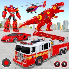 Скачать взломанную Fire Truck Robot Car Game  [МОД Меню] - стабильная версия apk на Андроид