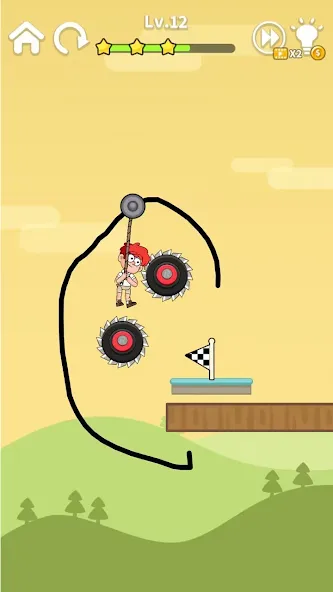 Zipline Rescue: Physics Game (Зиплайн Рескью)  [МОД Много денег] Screenshot 2