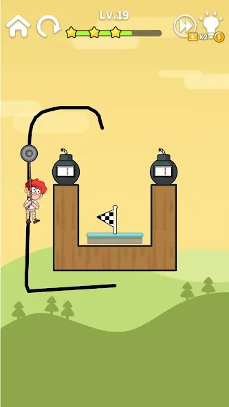 Zipline Rescue: Physics Game (Зиплайн Рескью)  [МОД Много денег] Screenshot 4