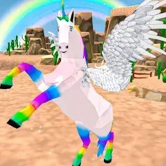 Взломанная Flying Unicorn Pegasus Games  [МОД Много монет] - последняя версия apk на Андроид