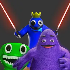 Взломанная Grimace monster playground (Батл Плейграунд Монстерс)  [МОД Бесконечные деньги] - полная версия apk на Андроид