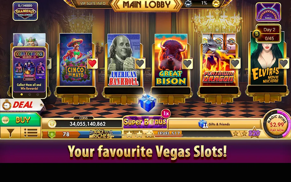 Black Diamond Casino Slots (СЛОТЫ)  [МОД Unlimited Money] Screenshot 1