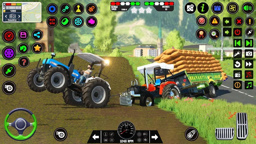 Indian Tractor Farming Games  [МОД Unlocked] Screenshot 1