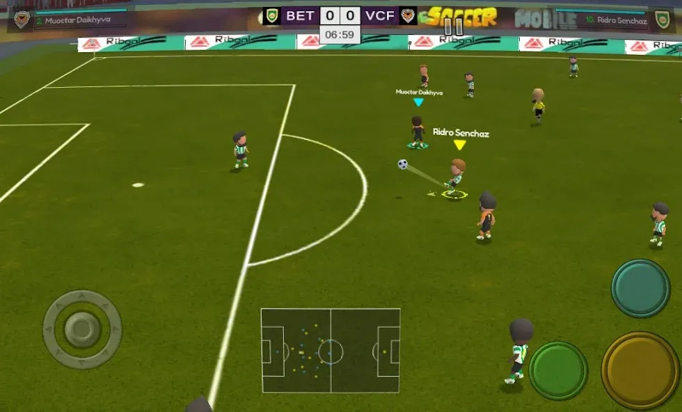 Super Arcade Soccer Mobile (упер Аркадный Футбол Мобильный)  [МОД Mega Pack] Screenshot 1