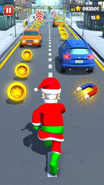 Xmas Santa Surfer Running Game (Ксмас Санта Серфер Раннинг Гейм)  [МОД Unlocked] Screenshot 2