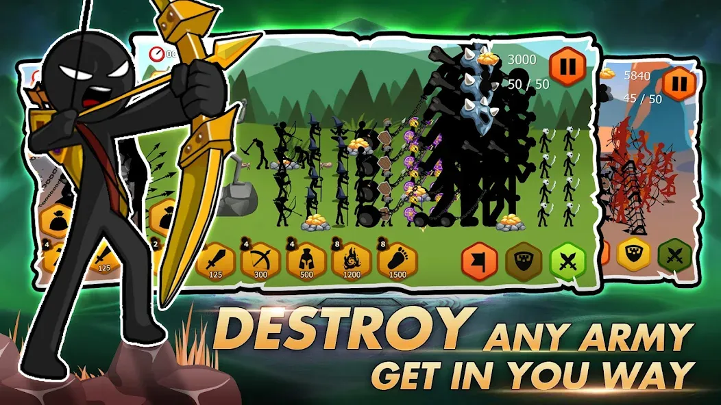 Stick Dynasty (Стритмен Баттл Уор)  [МОД Menu] Screenshot 1