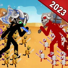 Скачать взломанную Stickman Battle 2: Empires War (Стикмен Битва 2)  [МОД Mega Pack] - стабильная версия apk на Андроид