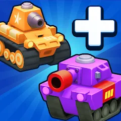 Скачать взломанную Merge Tanks - Battle Game (Мердж Танкс)  [МОД Unlocked] - стабильная версия apk на Андроид