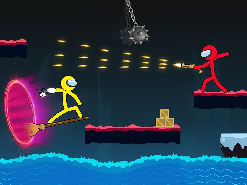 Stick-man Fighting Games  [МОД Много монет] Screenshot 2