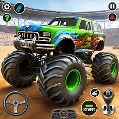 Скачать взломанную 4x4 Monster Truck Racing Games (Монстр Трак Гонки игры)  [МОД Меню] - стабильная версия apk на Андроид