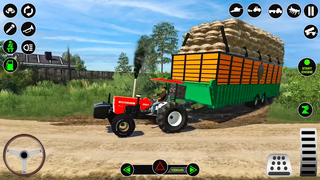 Farming Tractor Simulator Game  [МОД Бесконечные деньги] Screenshot 1