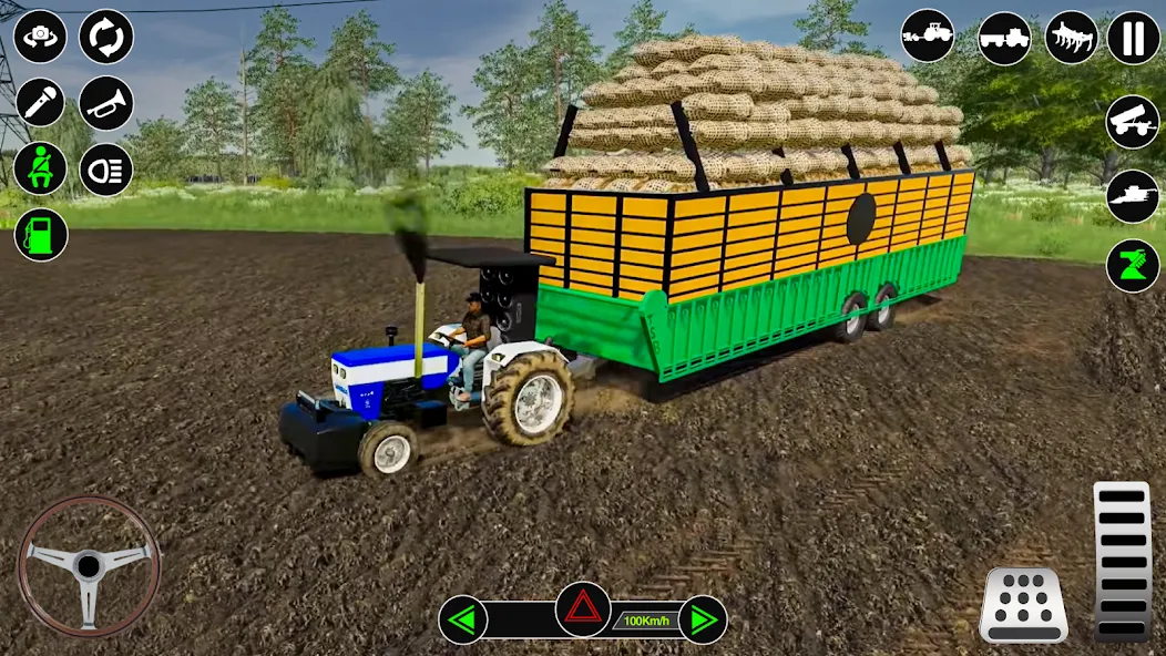 Farming Tractor Simulator Game  [МОД Бесконечные деньги] Screenshot 5