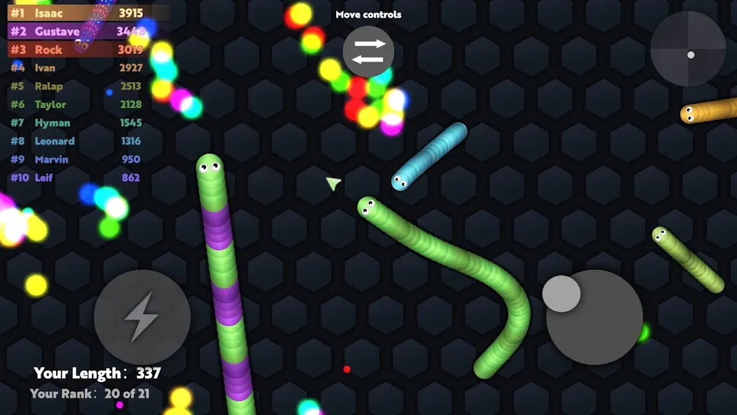 Slide.io - Hungry Snake Game  [МОД Menu] Screenshot 1