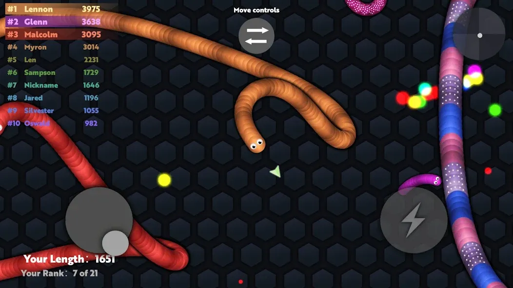 Slide.io - Hungry Snake Game  [МОД Menu] Screenshot 5