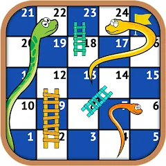 Скачать взломанную Snakes and Ladders - Ludo Game (Змеи и лестницы)  [МОД Все открыто] - последняя версия apk на Андроид