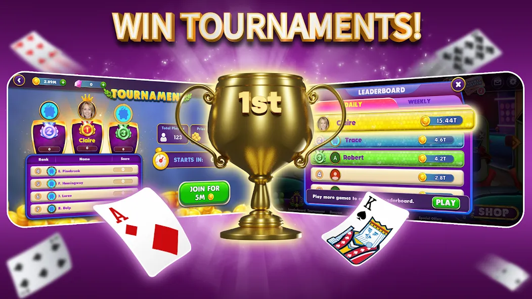 Gin Rummy Elite: Online Game (Джин Рамми)  [МОД Menu] Screenshot 4