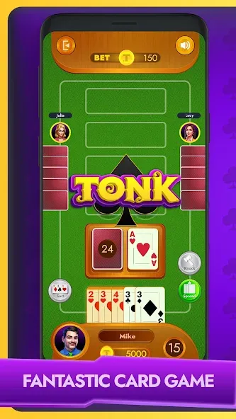 Tonk - Classic Card Game (Тонк)  [МОД Бесконечные монеты] Screenshot 1