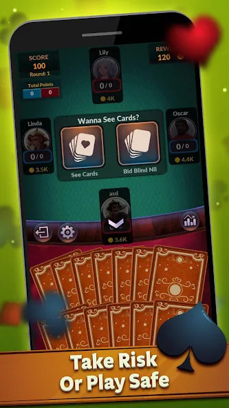 Spades - Offline Card Games (Спейдс)  [МОД Mega Pack] Screenshot 3