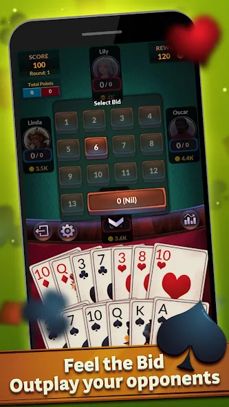 Spades - Offline Card Games (Спейдс)  [МОД Mega Pack] Screenshot 4