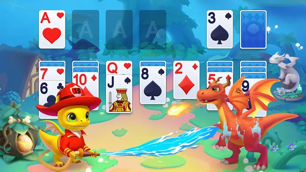 Solitaire Dragons  [МОД Все открыто] Screenshot 2