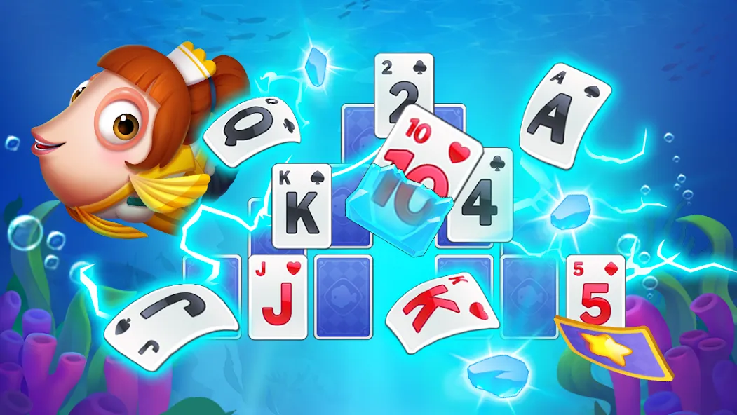 Solitaire TriPeaks Fish (Солитер ТриПикс Рыбка)  [МОД Menu] Screenshot 2