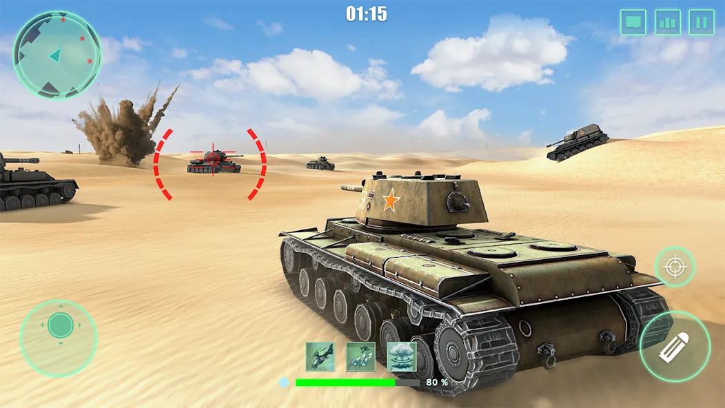 World Tanks War: Offline Games (Танковые военные машины Блиц)  [МОД Бесконечные деньги] Screenshot 2