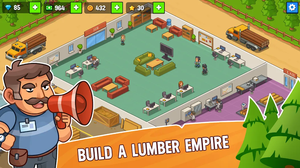 Lumber Inc Tycoon (Ламбер инк тайкун)  [МОД Много монет] Screenshot 1