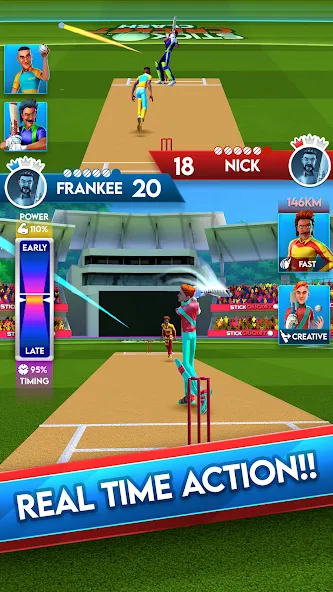 Stick Cricket Clash (тик Крикет Клаш)  [МОД Все открыто] Screenshot 1