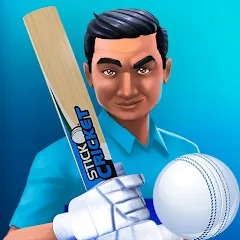 Скачать взломанную Stick Cricket Clash (тик Крикет Клаш)  [МОД Все открыто] - последняя версия apk на Андроид