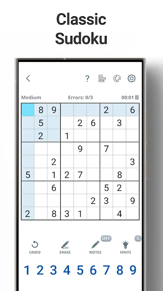 Sudoku Levels: Daily Puzzles  [МОД Все открыто] Screenshot 1