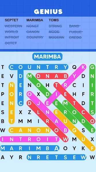 Word Search Puzzle Challenge (Уордсрч Пазл Челлендж)  [МОД Меню] Screenshot 3