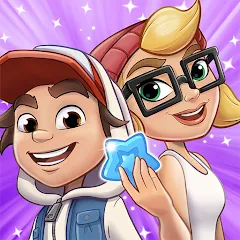 Взломанная Subway Surfers Match (Сабвей Серферс Матч)  [МОД Unlocked] - последняя версия apk на Андроид