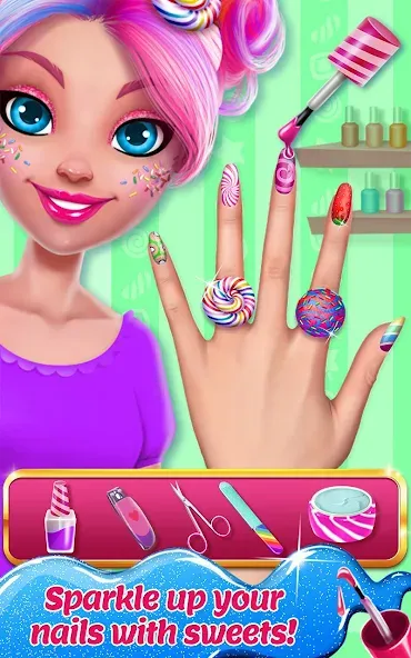 Candy Makeup Beauty Game  [МОД Бесконечные деньги] Screenshot 3