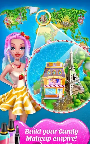 Candy Makeup Beauty Game  [МОД Бесконечные деньги] Screenshot 5