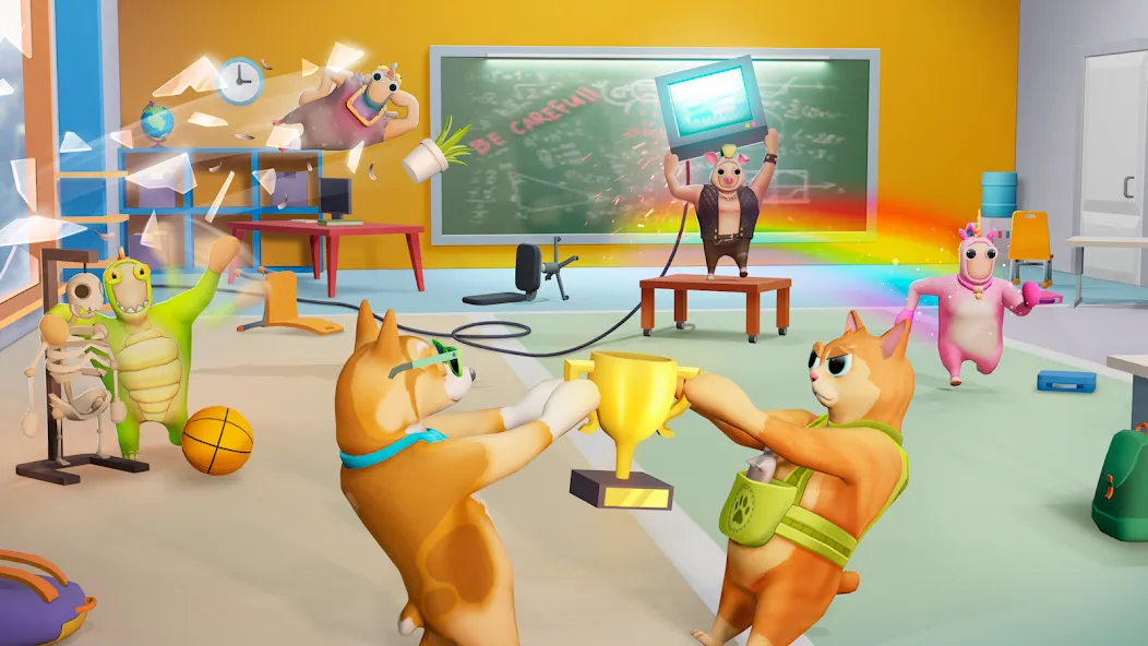 Gang Battle Party: Animals 3D  [МОД Unlimited Money] Screenshot 1