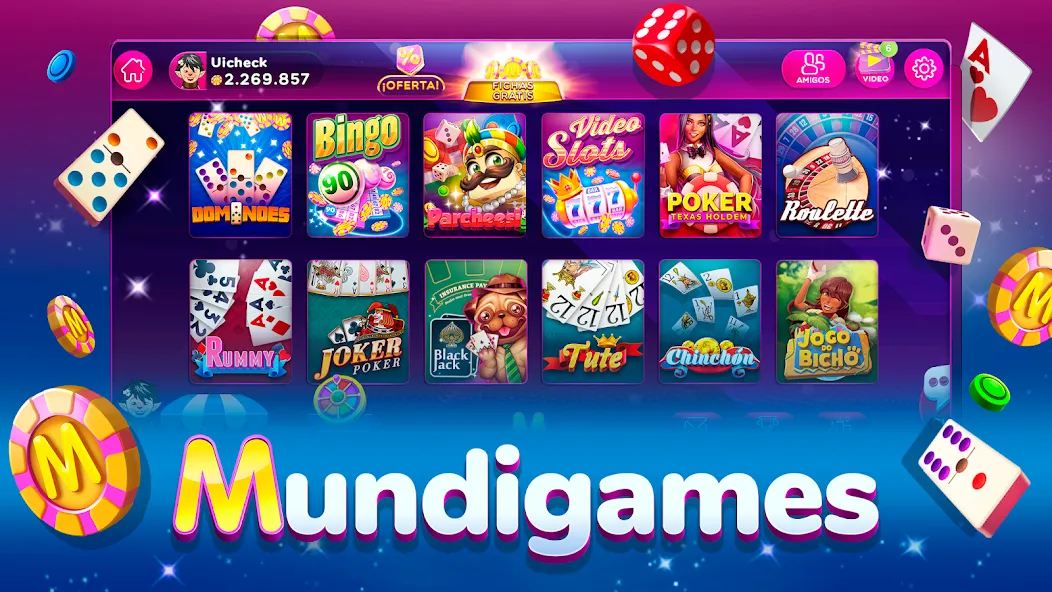 MundiGames: Bingo Slots Casino (Мундийуэгос)  [МОД Mega Pack] Screenshot 1