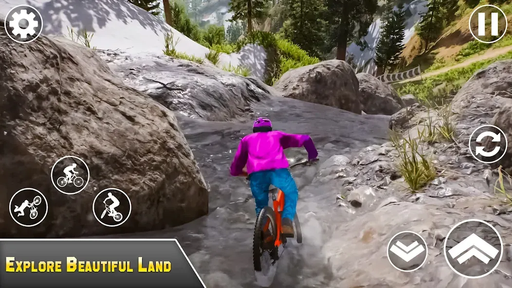 BMX Bicycle Games Offroad Bike  [МОД Бесконечные монеты] Screenshot 1