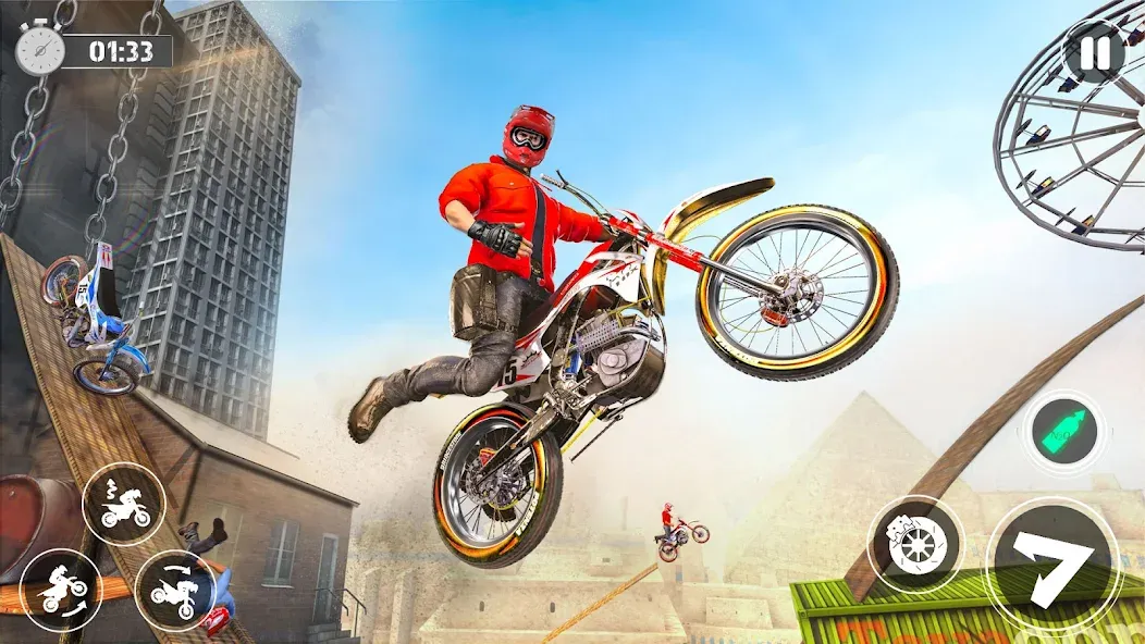 Bike Stunt Race Tricks Master  [МОД Бесконечные монеты] Screenshot 1